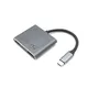 EQUIP 133484 USB-C 4-in-1 Dual-HDMI-Adapter, USB 3.0, 100W USB PD