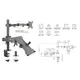 EQUIP 650119 13"-32" Notebookablage- und Monitor/LCD-Tischhalterung