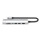 Satechi USB-C 7-in-1 Slim Multiport Adapter mit Ethernet Silber