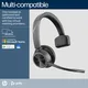 Poly Voyager 4310-M Mono Headset - USB-C, UC-Zertifiziert, MS-Teams, BT700 Dongle, inkl. Ladestation