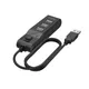 Hama 00200118 USB-Hub, 4 Ports, USB 2.0, 480 Mbit/s, Schwarz mit Einschalter