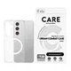 CARE by PanzerGlass® Flagship Case Clear w. white QI Galaxy S25 Plus