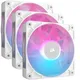 Corsair iCUE LINK RX120 RGB Starter Kit, weiß, LED-Steuerung, 120mm, 3er-Pack