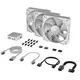 Corsair iCUE LINK RX120 RGB Starter Kit, weiß, LED-Steuerung, 120mm, 3er-Pack