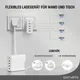 4smarts Ladegerät GaN Flex Pro 200W 4 USB-C weiß