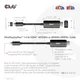 Club 3D MiniDP 2.1 zu HDMI 4K120Hz oder 8K60Hz HDR10+ St./St. 1,8m schwarz