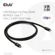Club 3D Typ-C zu Typ-C Kabel 80Gbps Zertifiziertes 240W 8K240Hz 1.2m schwarz
