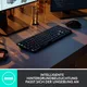 MX Mechanical Grafit, Clicky-Switches (Leise), DE-Layout (Qwertz), Logi Bolt Adapter, Bluetooth, USB-C, Unterstützt von Logi Options+