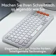 Logitech POP Icon Keys Weiß - Kabellose Multi-Device-Tastatur, Anpassbare Tasten mit der Logi Options+ App