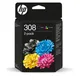 HP Original 308 2er Pack Druckerpatrone 3-farbig C/M/Y (6L6S6UE) Instant Ink