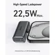 Anker Nano Power Bank 5,000mAh, 22.5W, schwarz, integrierter USB-C-Anschluß