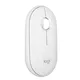 Logitech Pebble Mouse 2 M350S Weiß - Bluetooth (3x Easy-Switch), 4000 DPI, Unterstützt von Logi Options+