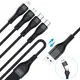 4smarts USB-C/A Multi-Ladekabel 4in2 1,2m, schwarz
