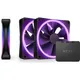 NZXT F120 RGB DUO Gehäuselüfter 120 mm Schwarz 3er mit Controller