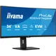 iiyama ProLite XCB3497WQSNP-B1 86,4cm (34") WQHD VA Curved Office Monitor 21:9 HDMI/DP/USB-C PD95W 120Hz 0,4ms