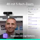 Logitech Brio 4K (Modell 2025) Webcam Grafit - 4K(30FPS), 5-fach Zoom, RightLight 3-Beleuchtungskorrektur, Anpassbar via Logi Options+
