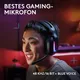LogitechG G522 LIGHTSPEED Schwarz - Bluetooth, USB-C, Blue VO!CE Mikrofontechnologie, Anpassbar via G HUB & Logitech G App