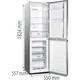 Gorenje NRK418DCS4 Kühl-Gefrierkombination 182.4 cm Höhe EEK D Silber