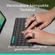 Logitech Flip Folio Tastatur-Case Grafit | Für iPad Air 11" (M2/M3/5.Gen), iPad Pro 11" (M4)