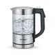Severin WK 3458 Digitaler Mini Glas-Wasserkocher 1100W 0,5l transparent/schwarz/silber