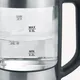 Severin WK 3458 Digitaler Mini Glas-Wasserkocher 1100W 0,5l transparent/schwarz/silber