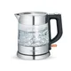 Severin WK 3468 Glas-Wasserkocher 2200W 1l transparent/schwarz/silber