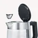 Severin WK 3468 Glas-Wasserkocher 2200W 1l transparent/schwarz/silber