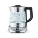 Severin WK 3473 Tee-/Wasserkocher Deluxe Mini 2200W 1l transparent/schwarz/silber