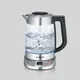Severin WK 3480 Glas Tee- und Wasserkocher Deluxe 3000W 1,7l transparent/schwarz/silber