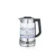 Severin WK 3480 Glas Tee- und Wasserkocher Deluxe 3000W 1,7l transparent/schwarz/silber