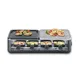 Severin RG 2366 Raclette-Grill Halb Platte / Halb Stein 1.300W schwarz