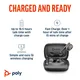 Poly Voyager Free 60 UC Carbon Black Earbuds + BT700 USB-C Adapter + Basic-Ladeetui
