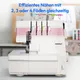 Medion LIFE® MD19169 Overlock-Nähmaschine SO90 rosa