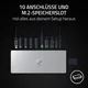 Razer Thunderbolt™ 5 Dock Mercury | 4K Tripple Display @144 Hz, M.2-Speicherslot, 140W PD, 250W Netzteil
