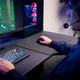 Cherry XTRFY GP7 Schwarz Gaming Mousepad | 460 x 400 mm, Graphen Faser, Rutschfeste Gummiunterseite
