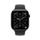 Apple Watch Series 11 GPS + Cellular 46mm Slate Titanium Gehäuse mit Sport Band (black) - M/L