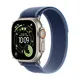 Apple Watch Ultra 3 GPS + Cellular 49mm Natural Titanium Case with Blue/Bright Blue Trail Loop - M/L