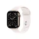 Apple Watch Series 11 GPS + Cellular 42mm Gold Titanium Gehäuse mit Sport Band (light blush) - S/M