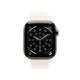 Apple Watch Series 11 GPS + Cellular 42mm Gold Titanium Gehäuse mit Sport Band (light blush) - S/M
