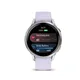 Garmin Venu® 4 - 41 mm Grau/Silber mit Schnellwechsel-Silikon-Armband 18 mm Lavendelblau