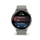 Garmin Venu® 4 - 45 mm Schwarz/Silber mit Schnellwechsel-Silikon-Armband 22 mm Grau