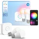 Philips Hue Essential Starter Kit: Hue Bridge + 2 Essential E27 smarte Lampen, White and Color Ambiance, 2200K-6500K, kompatibel mit gängigen Smart-Home-Assistenten