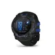 Garmin Instinct® 3 – 50 mm, AMOLED Schwarz mit Silikon-Wechselarmband 26 mm Bolt Blue
