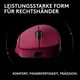 Logitech PRO X SUPERLIGHT 2 DEX Magenta/Rosa Gaming Maus, Kabellose LIGHTSPEED Technologie, Hero 2 Sensor, 44.000 DPI, 8000Hz, POWERPLAY Unterstützung