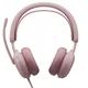 Logitech Zone Wired 2 for Business Rosé, Kabelgebundenes USB-Headset mit adaptiver Hybrid-ANC, Mikrofon mit Geräuschunterdrückung, Microsoft Teams zertifiziert