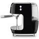 SMEG ECF03BLEU 50's Style Premium-Siebträger-Espressomaschine Schwarz