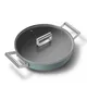 Smeg Schmorpfanne mit Glasdeckel 50's Style 28 cm 2 Griffe Emerald Green