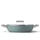 Smeg Schmorpfanne mit Glasdeckel 50's Style 28 cm 2 Griffe Emerald Green