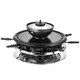 Unold 48726 Raclette Multi 4 in 1 Fondue Grill 1.300 Watt schwarz/silber Naturstein