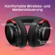 HyperX Cloud III S Wireless Schwarz/Rot, Kabelloses Gaming-Headset, 2.4 GHz Verbindung, Bluetooth, HP Instant Pair für Omen Gaming-Notebooks